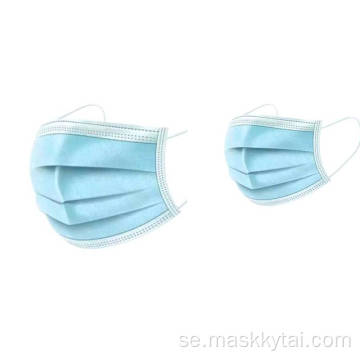 Anti-damm disponibel mun ansiktsmask Öronögla mun täcka non-woven 3 lager skyddande mun ansiktsmasker